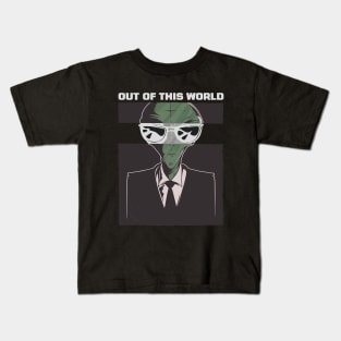 Best gift for an (out of this world) great person, funny cool Alien with suit and sunglasses graphic, UFO outer space lover cartoon, Men Women Kids T-Shirt